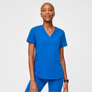Figs Casma Three-Pocket Scrub Top in Royal Blue Size XS